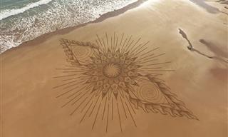Artista Crea Impresionantes Obras De Arte En La Playa