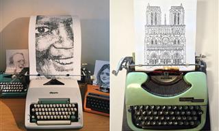 Impresionante Arte Creado Con Una Máquina De Escribir