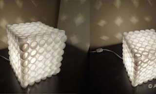 Decoración: Lámpara Reciclada Con Tapas Plásticas