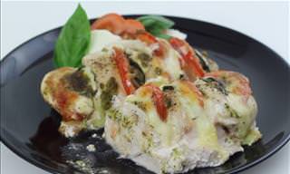 DELICIOSO: Pollo Mediterráneo relleno de Caprese